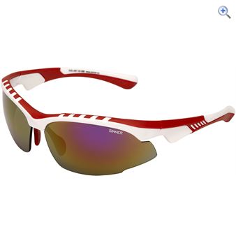 Sinner Crane Sunglasses  (White/Red Revo) - Colour: WHITE-RED